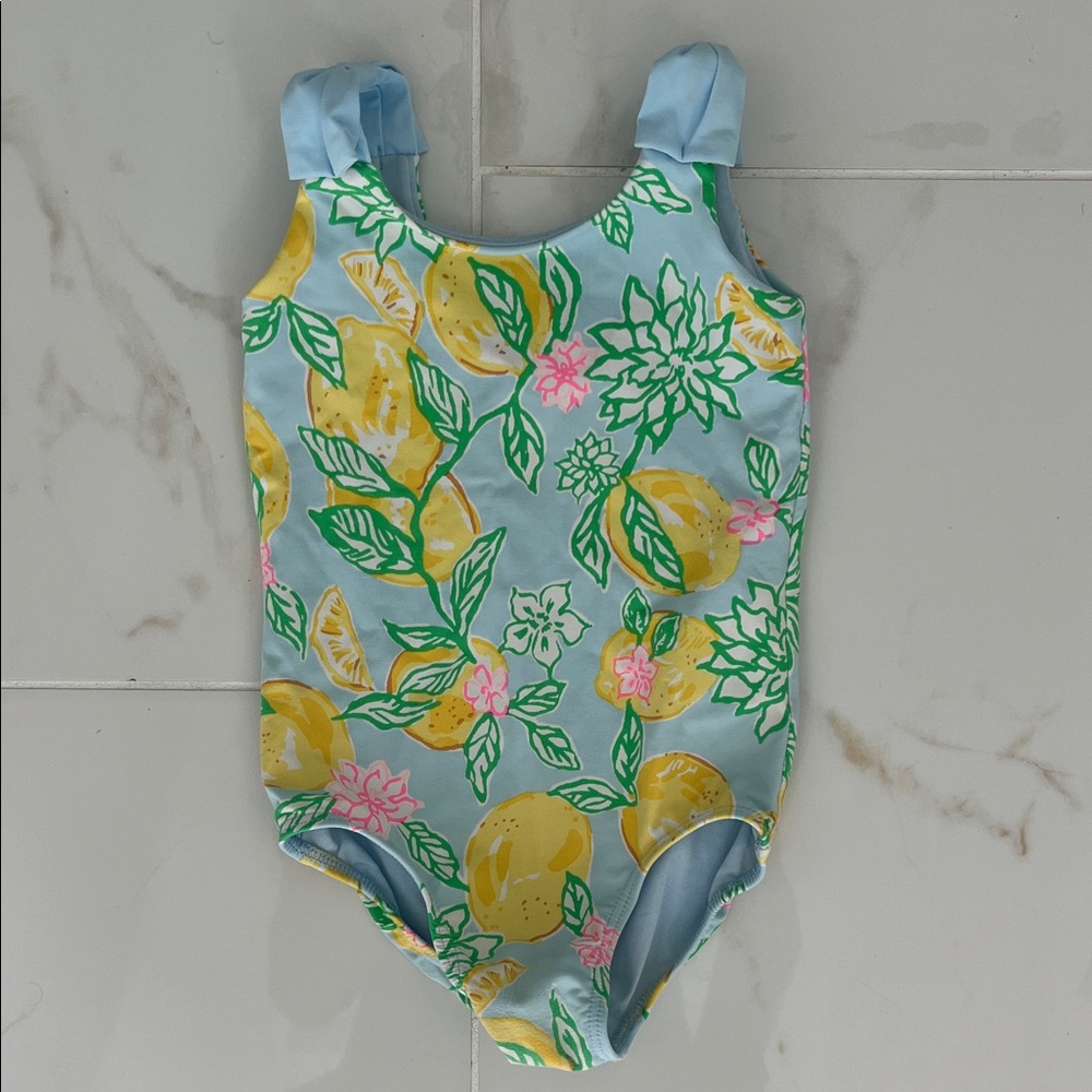 Lilly Pulitzer Blue Lemon Kids swim suit. Size 2T. Overall excellent condition